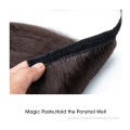 Synthetic Yaki Straight Ponytail Kinky Straight Wrap Around Hairpiece Synthetic Ponytails Manufactory